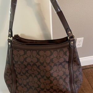 New Coach purse. Dark brown.